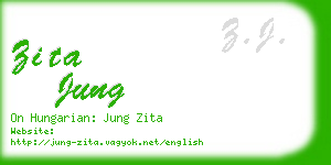 zita jung business card